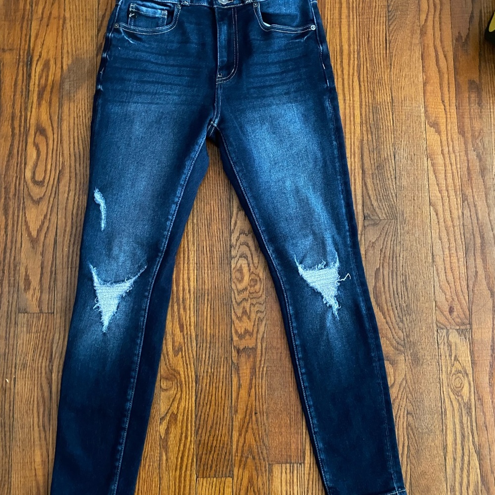 KanCan Blue Skinny Jeans Distressed Style
